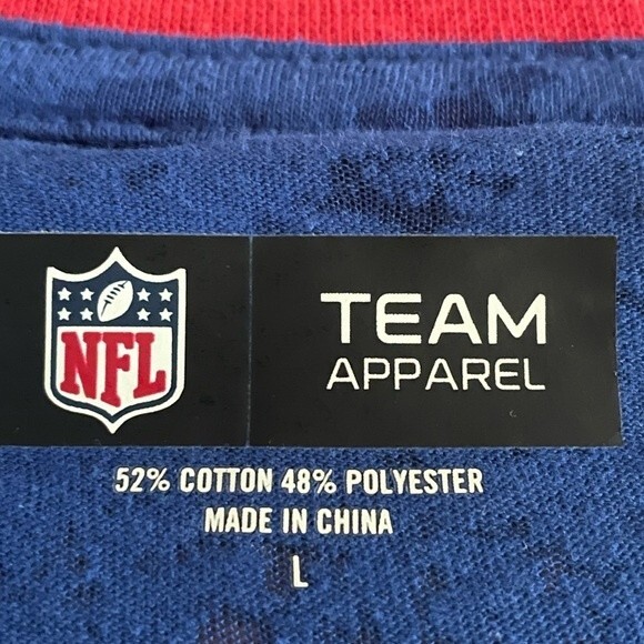NFL New York Giants T-Shirt Crew Neck Womens Large top Football - Picture 6 of 8
